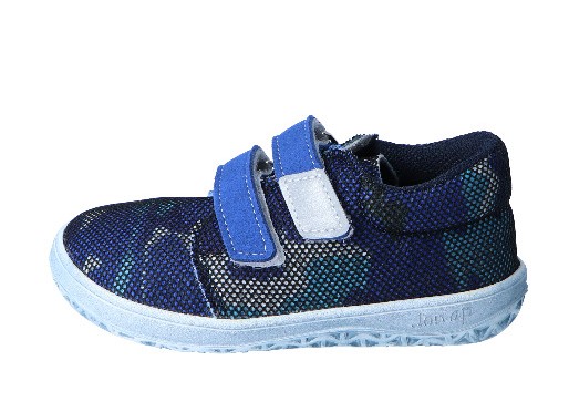Tenisky Jonap B7 SLIM barefoot - modrý maskáč