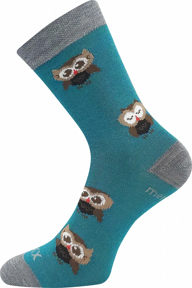 Dětské merino ponožky Voxx Sovik - modrozelená