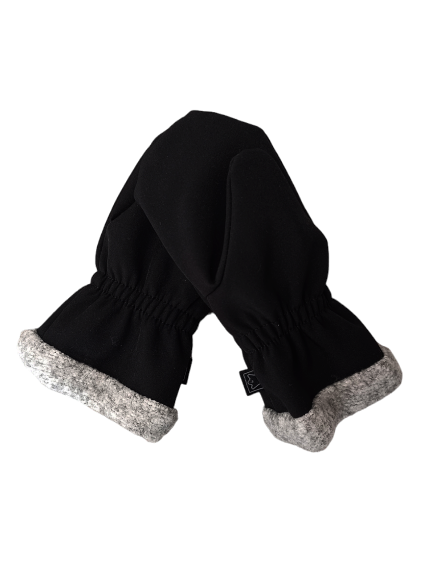 Fantom - softshellové rukavice s fleecovou podšívkou - černé