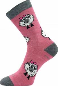 Dětské merino ponožky Voxx Vlněnka - růžová