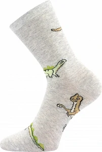 Dětské ponožky Boma 057-21-43 - dinosaurus/šedá