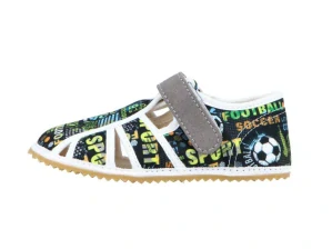 Jonap Home barefoot bačkory - fotbal/černá