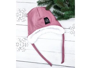 Kulišárny - ušanka s beránkem OldPink 
