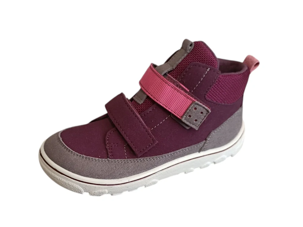 Celoroční barefoot boty Ricosta Pepino Joko 504300102/381 Merlot/Graphit