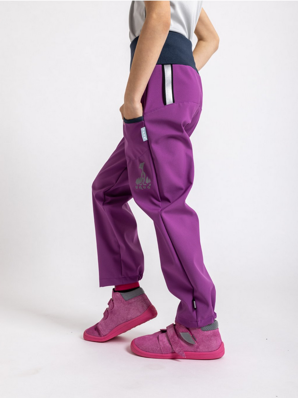 Unuo softshellové kalhoty s fleesem BASIC - ostružinová