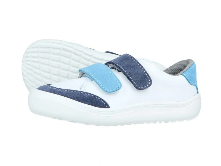 Celoroční barefoot boty Jonap Joy Kids - bílo-tyrkysová