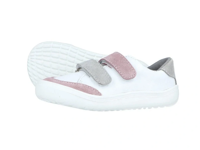 Celoroční barefoot boty Jonap Joy Kids - bílo-starorůžová