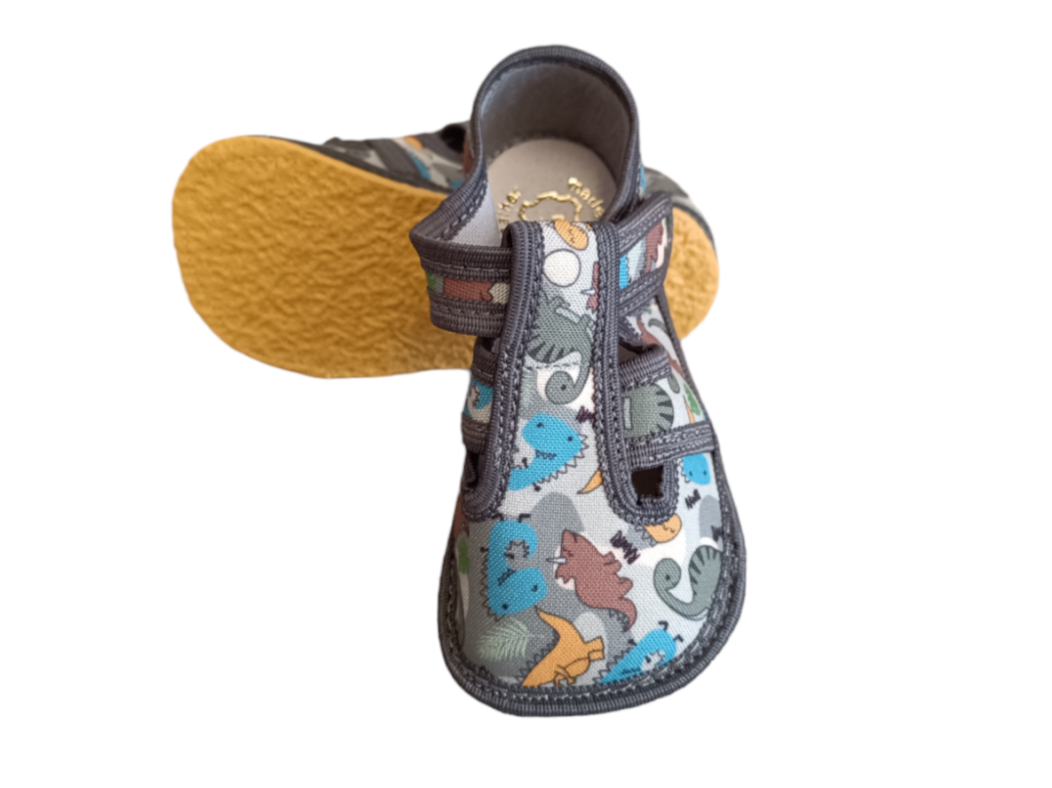 KTR Barefoot bačkory Bare 7 - dinosaurus