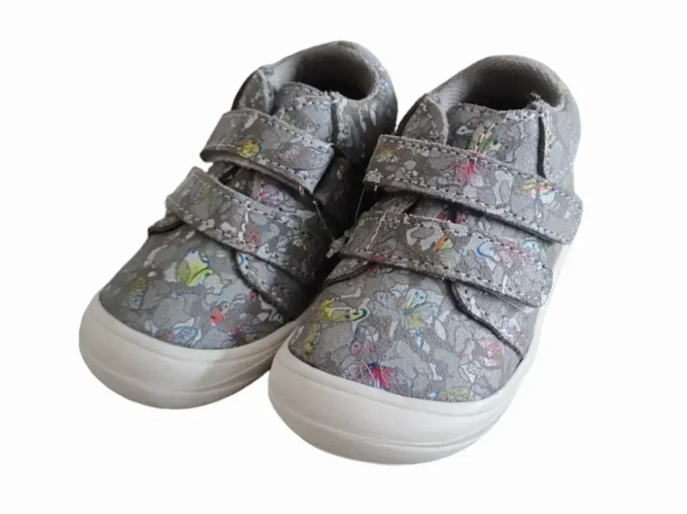 Celoroční boty Jonap KID - šedá motýlci