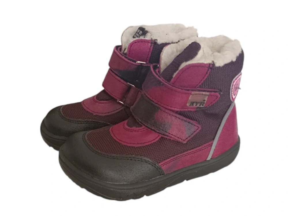 Zimní boty KTR - SN2409/TEX/PA - Burgundy