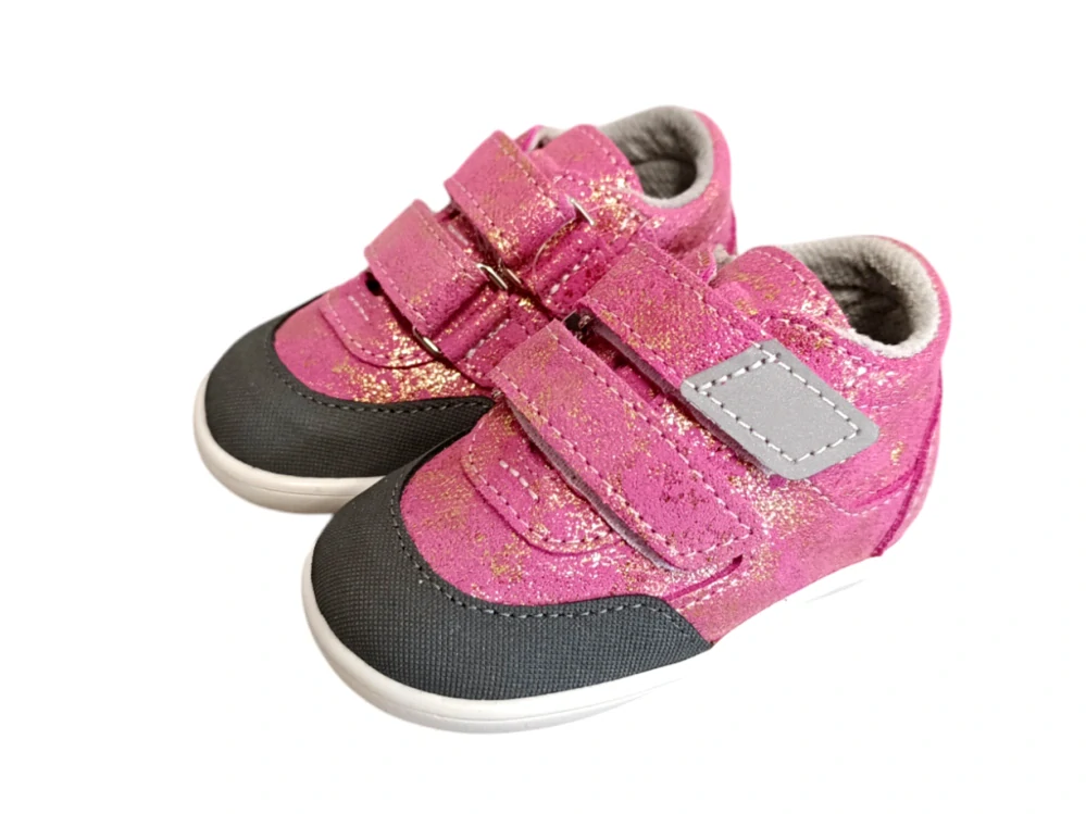 Celoroční boty Jonap 051 SV růžovozlatá tisk