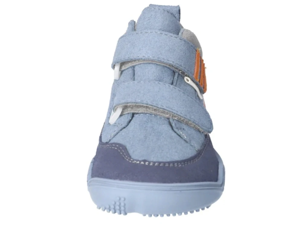 Barefoot celoroční boty Qnuffs Kastanie QN10142/140 Jeans/Hellgrau