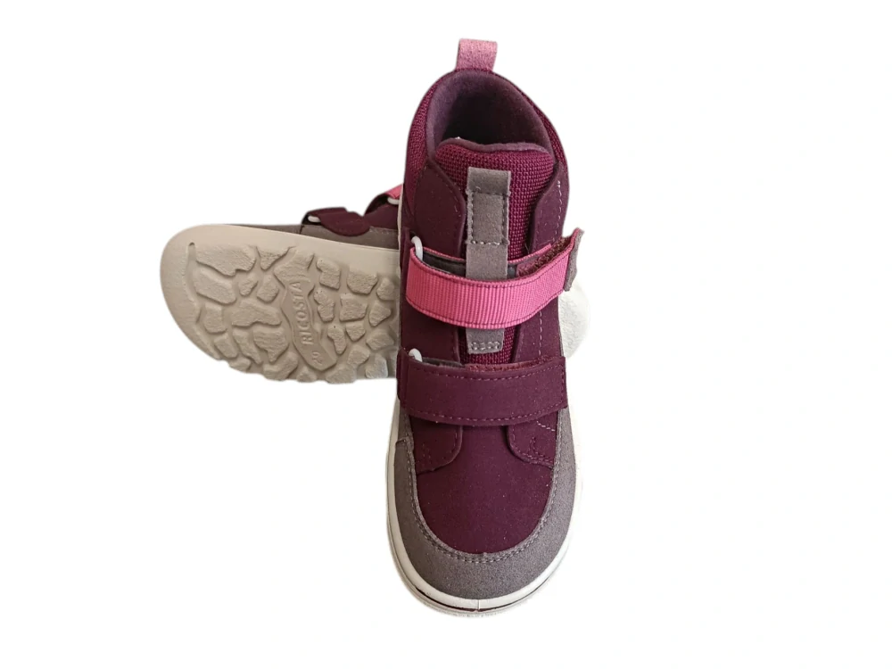 Celoroční barefoot boty Ricosta Pepino Joko 504300102/381 Merlot/Graphit