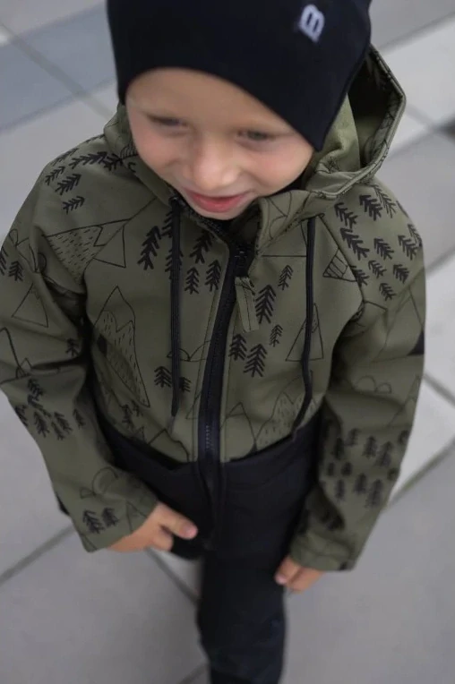 Musha - softshellová bunda khaki hory a les