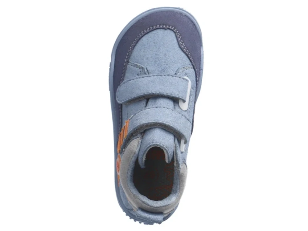 Barefoot celoroční boty Qnuffs Kastanie QN10142/140 Jeans/Hellgrau