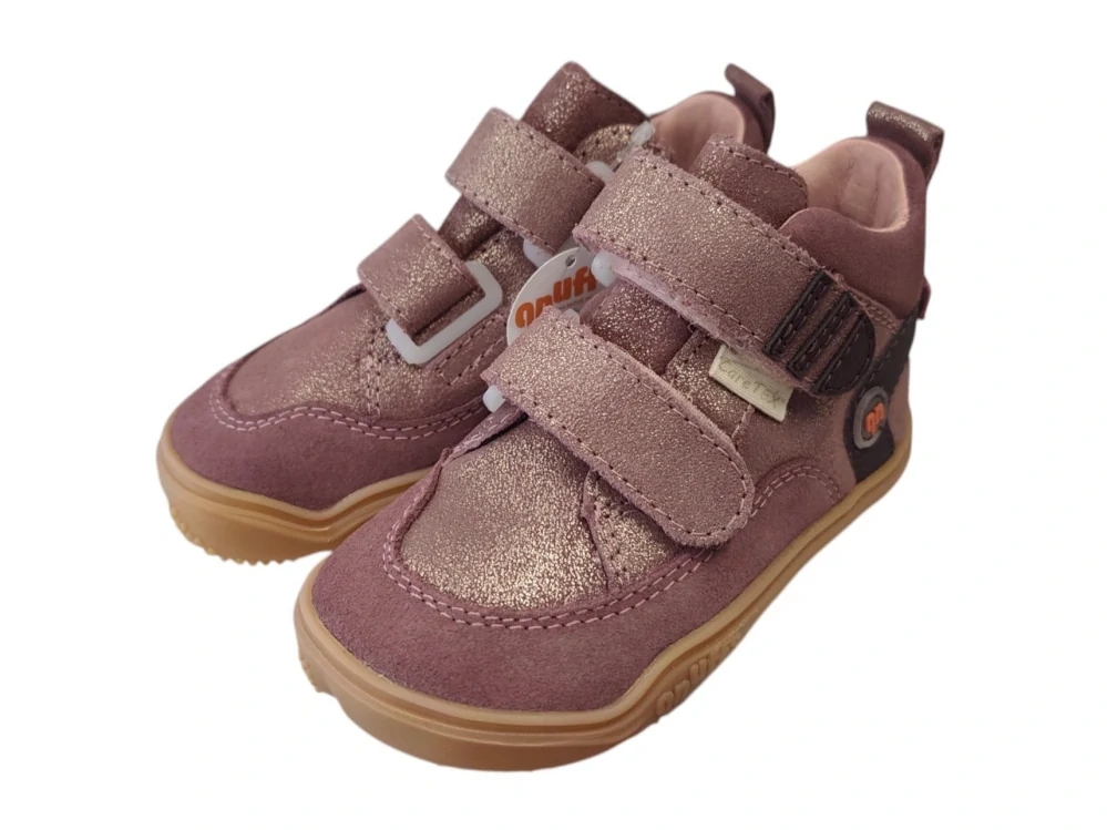 Barefoot celoroční boty Qnuffs Kastanie QN10142/340 Pflaume/Malve