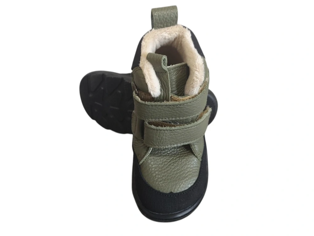 Zimní barefoot boty Pegres SBF 41 olivová