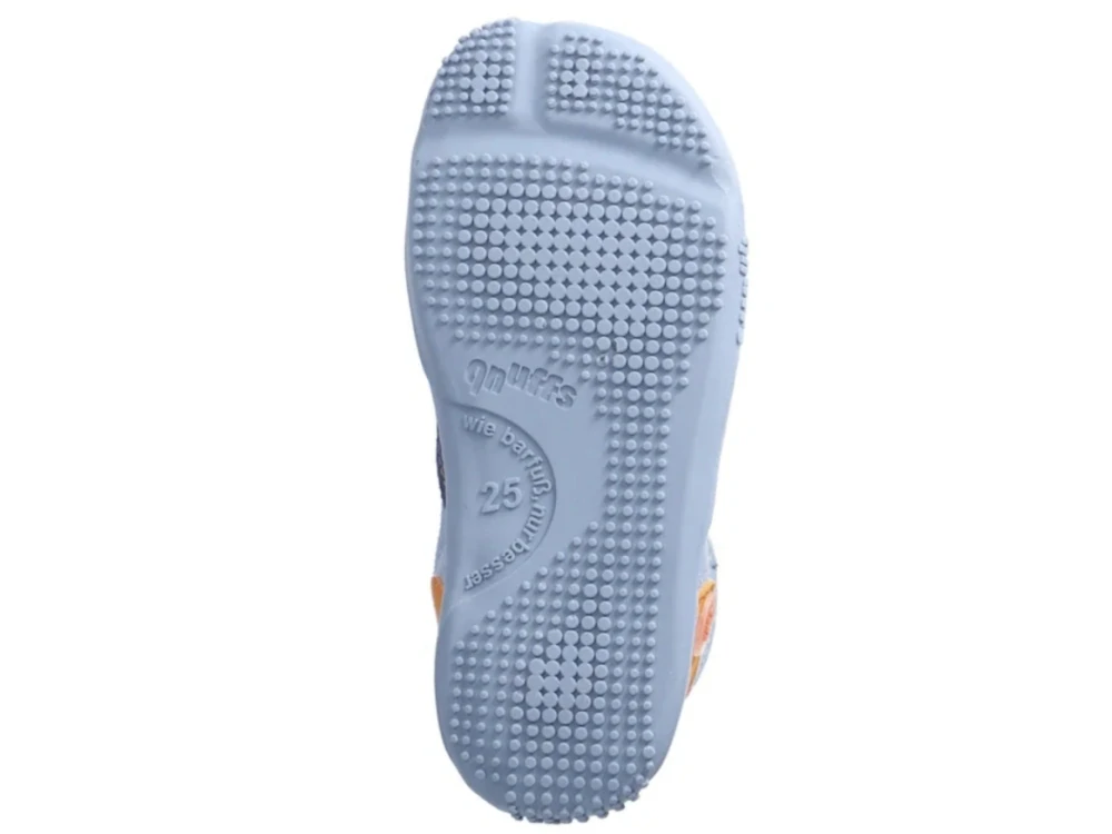 Barefoot celoroční boty Qnuffs Kastanie QN10142/140 Jeans/Hellgrau