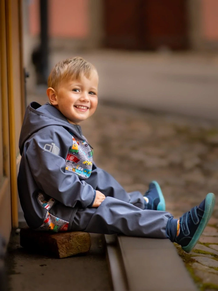 Unuo batolecí softshellové kalhoty bez zateplení BASIC - šedá